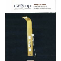پنل دوش استیل طلایی گروپ مدل 7032/4