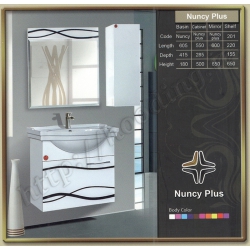 کابینت روشویی بومرنگ مدل نانسی پلاس با آینه و شلف