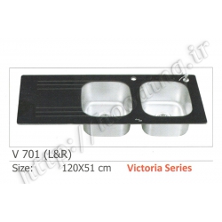 سینک شیشه ای کنزو مدل ویکتوریا V701 مشکی