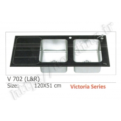 سینک شیشه ای کنزو مدل ویکتوریا V702 مشکی